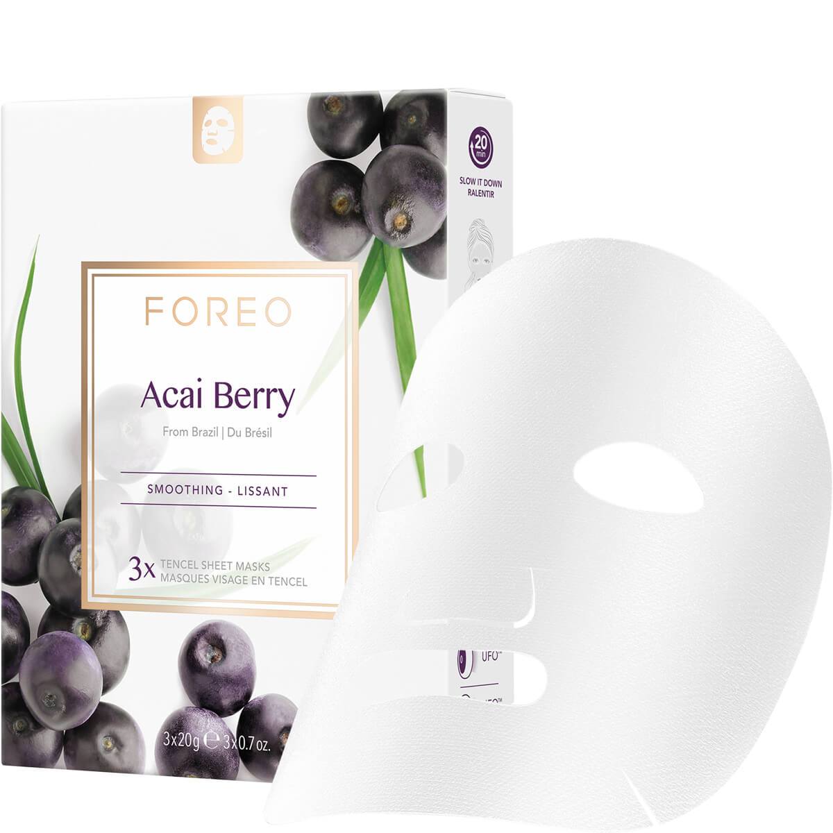 US FOREO Acai | Mask Firming CurrentBody Face Sheet Berry