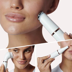 Braun FaceSpa Pro 911 Facial Epilator White/Bronze 3-in-1 Facial Epilating, Cleansing & Skin Toning System