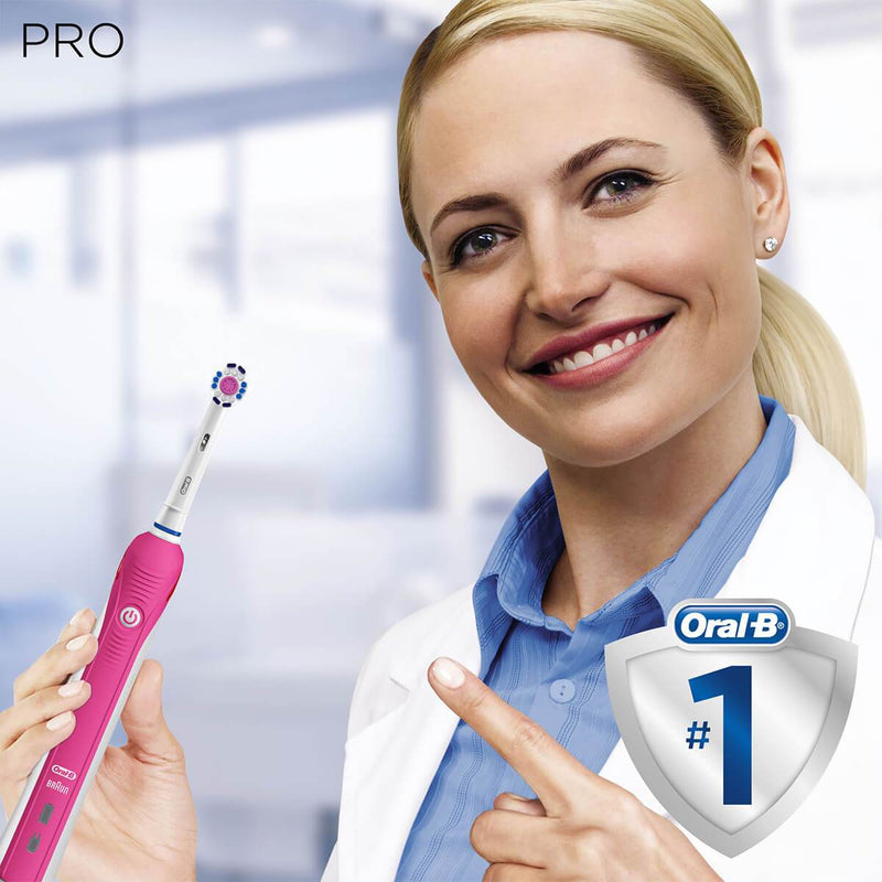 demonstratie puur instructeur Oral-B Pro 2 2500 3D White Pink Electric Toothbrush + Travel Case |  CurrentBody US