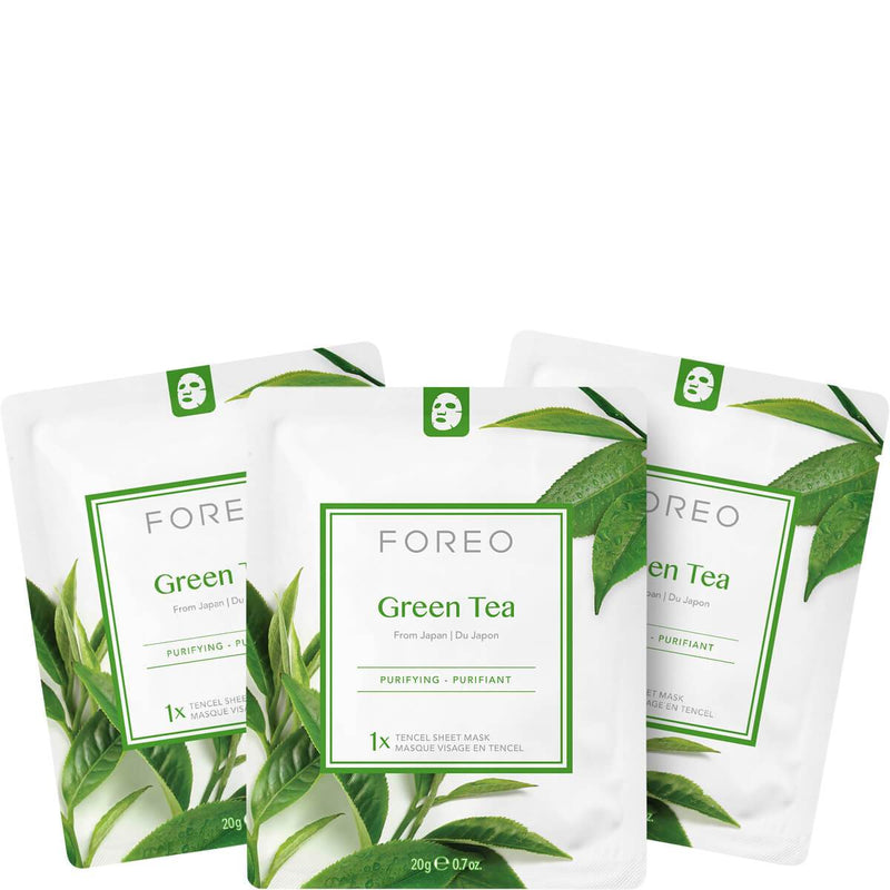 Tea Sheet Face Green Mask CurrentBody | US Purifying FOREO