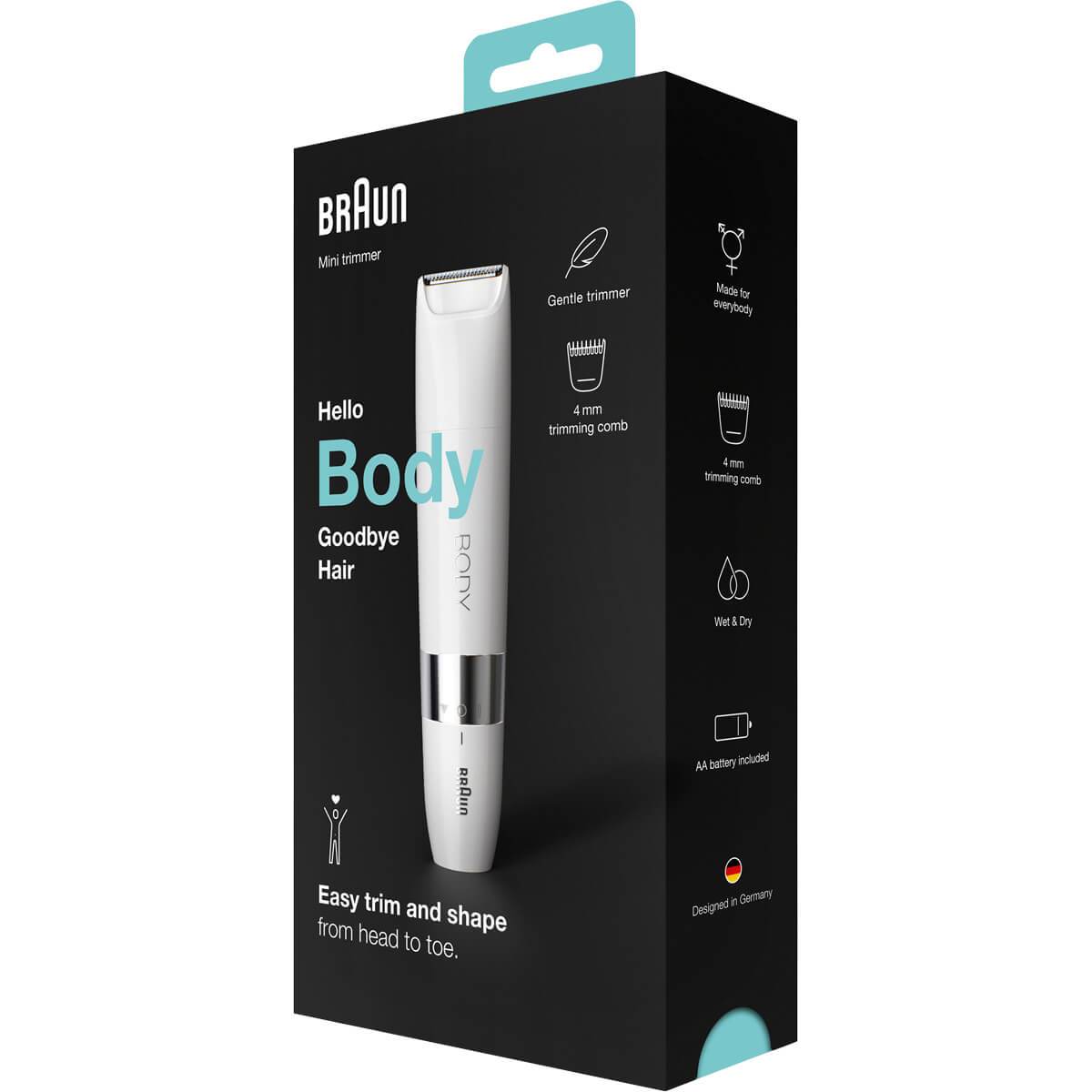 Braun Body Mini Trimmer BS1000 Electric Body Hair Removal