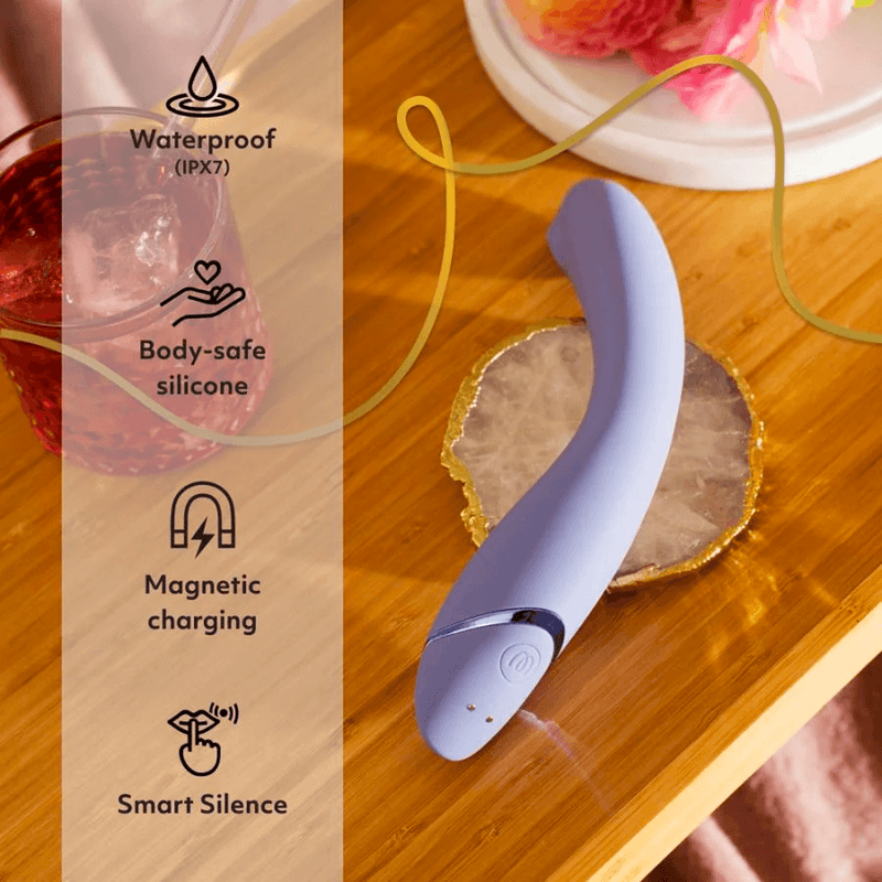 Waterproof adult sex toy from body-safe silicone on gift paper bag